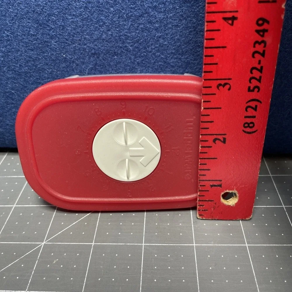 Tupperware Smart‎ Dial Container Freezer Safe 4oz 110mL Red Lid 4160C 4154C